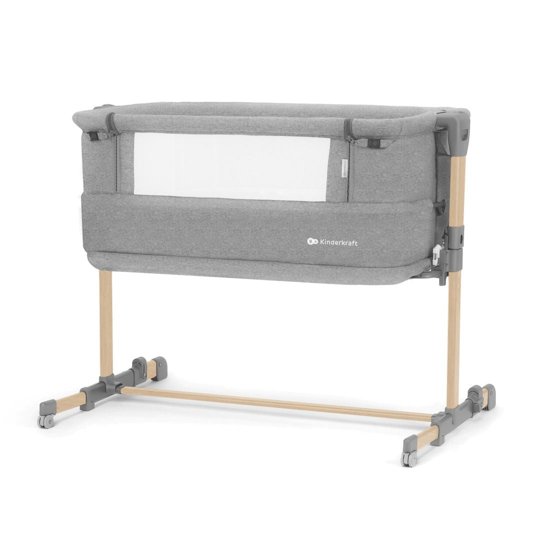Cuna Colecho Neste Grow Light Grey Full Wood KinderKraft