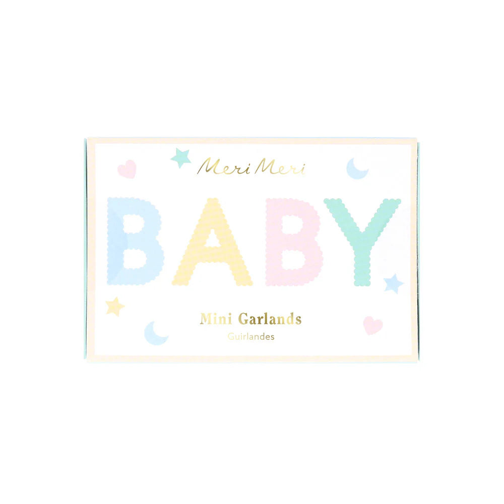 Guirnalda mini (60 cm) en cajita Baby pastel Meri Meri