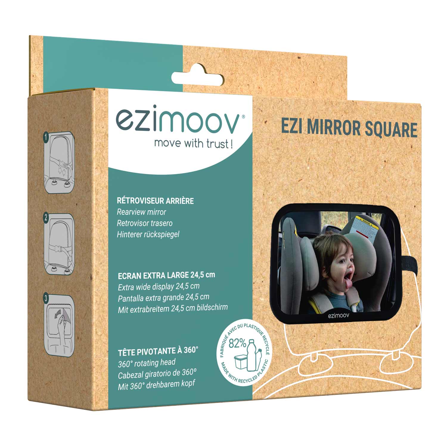 Espejo Rectangular De Bebé Para Auto Ezimoov