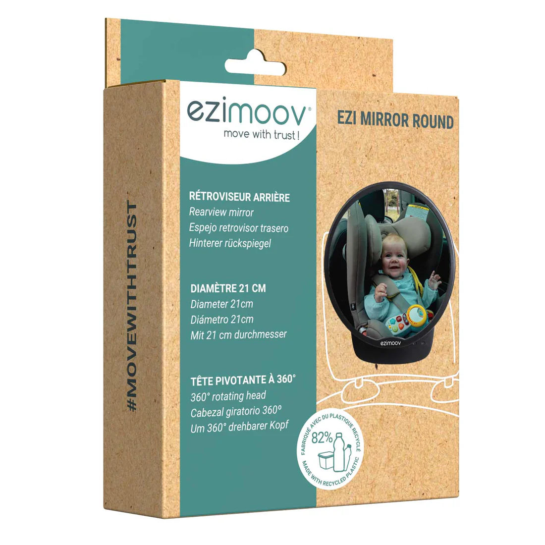 Espejo Redondo De Bebe Para Auto Ezimoov