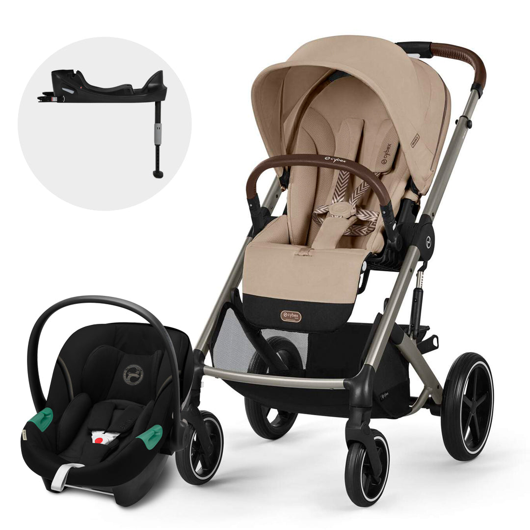 Travel System Balios S Lux 3.0 Almond Beige + Aton S2 + Base Cybex