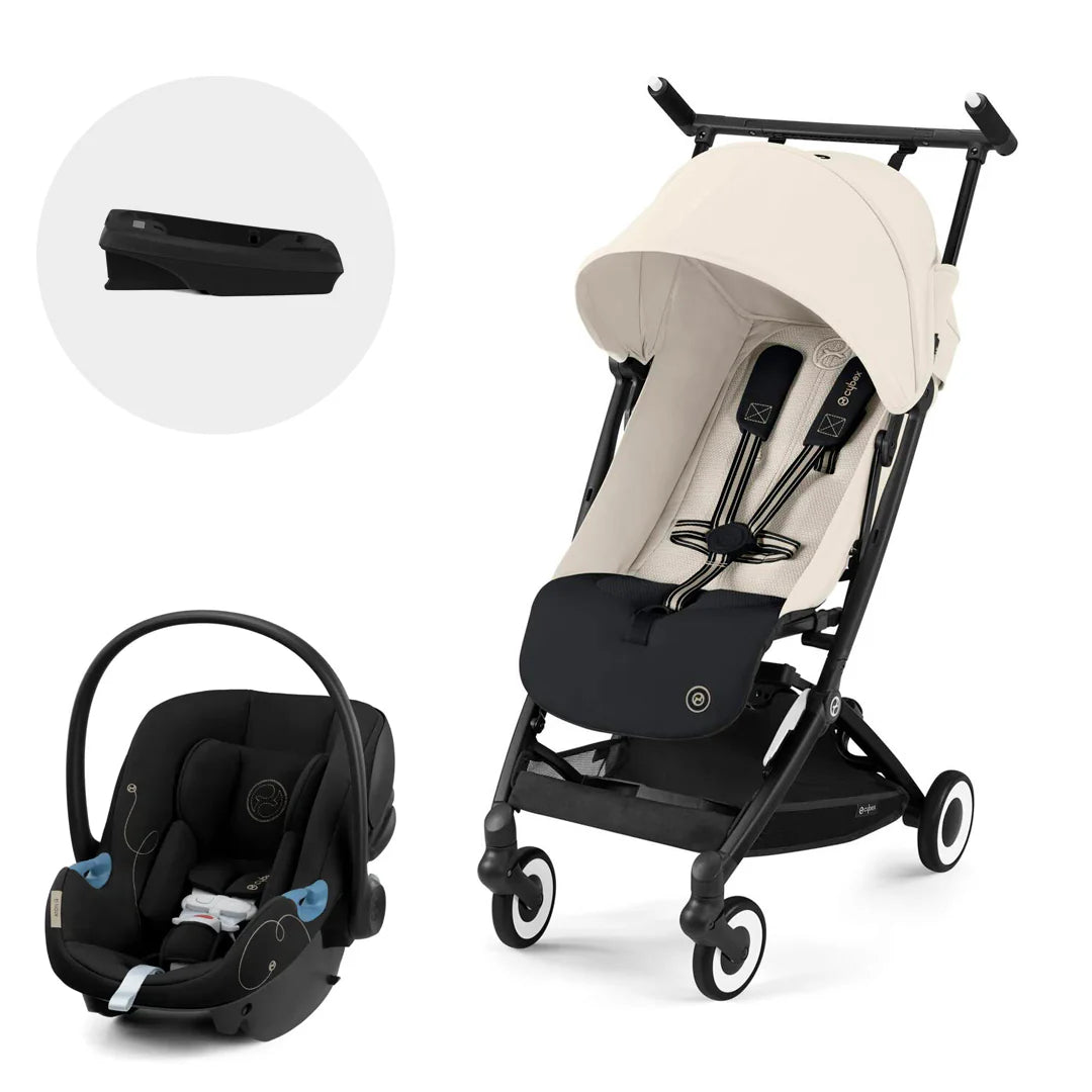 Travel System Coche Libelle + Silla Huevito Aton G + Base Black Canvas –