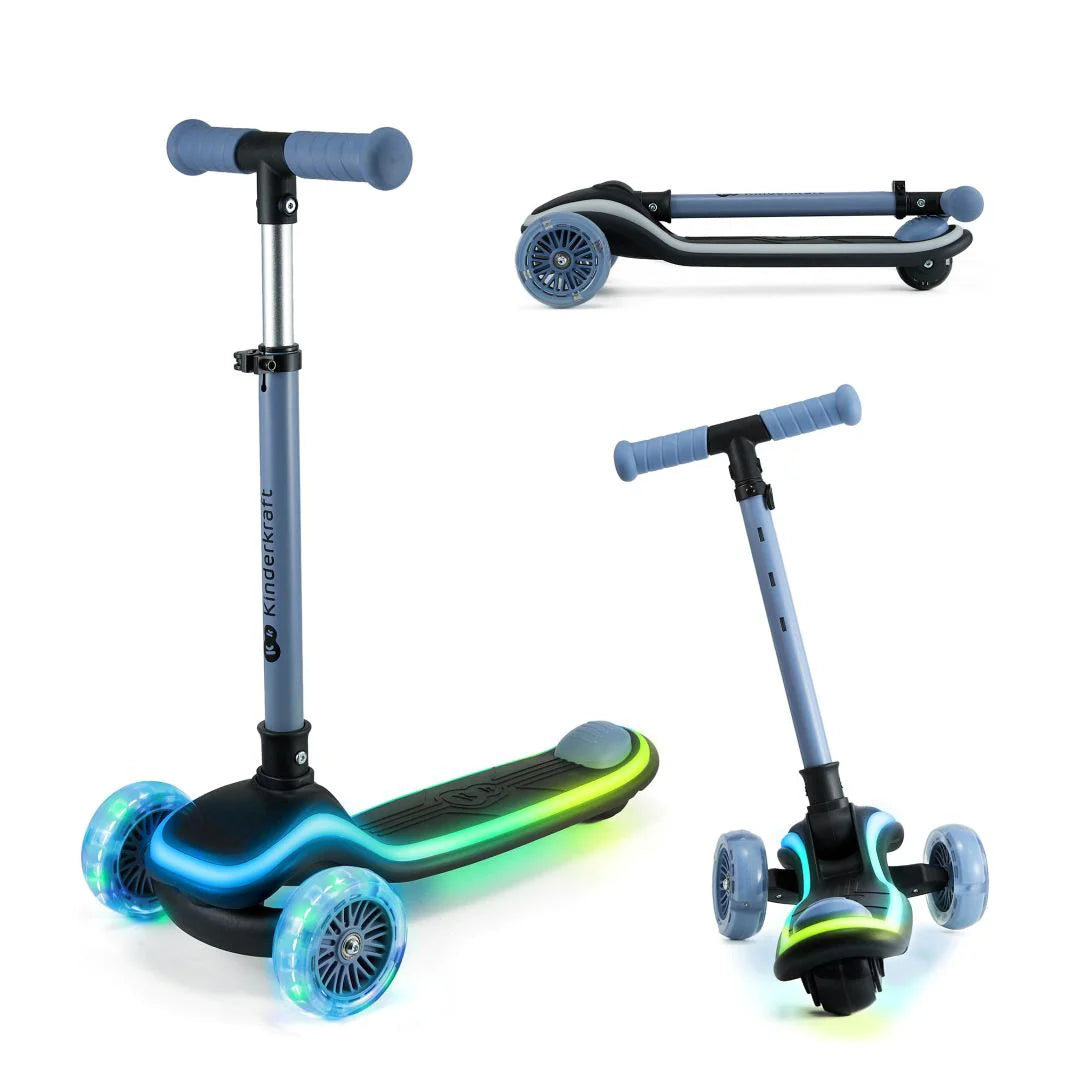 Scooter con luces LED Raket Blue Kinderkraft