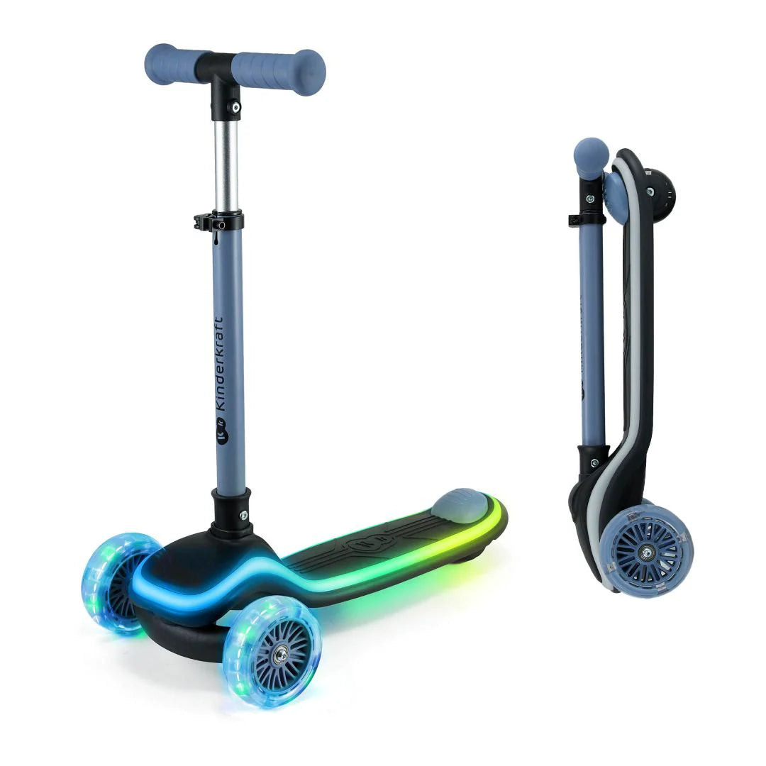 Scooter con luces LED Raket Blue Kinderkraft
