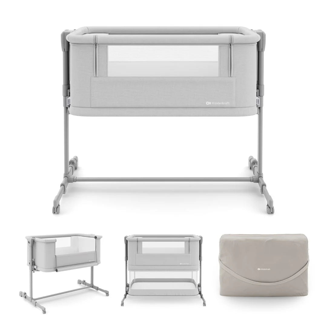 Cuna colecho 3 en 1 NESTE GROW 2 Light Grey KinderKraft