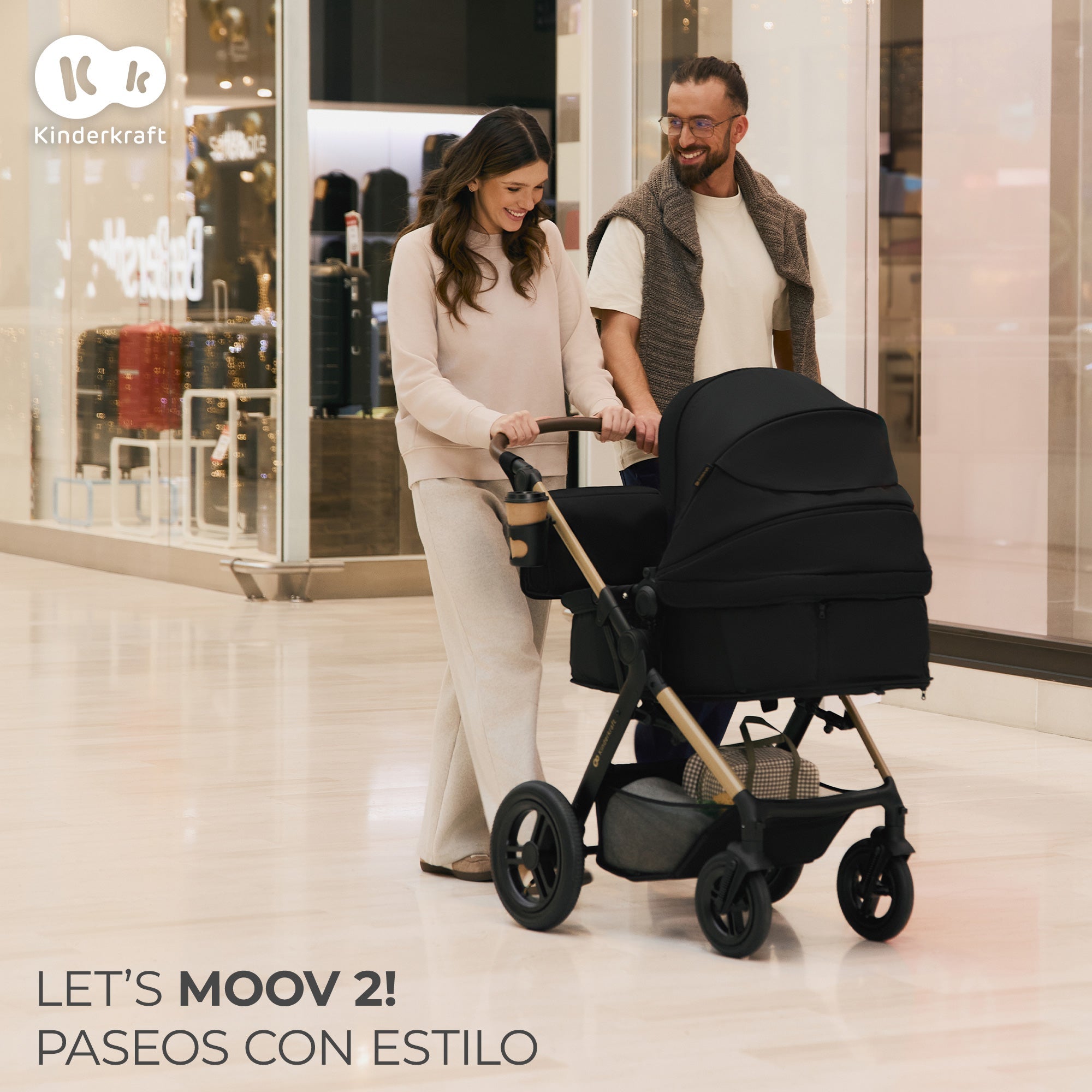 Coche de Paseo Moov2 Air 3 en 1 + Base Isofix Moonlight Grey Kinderkraft