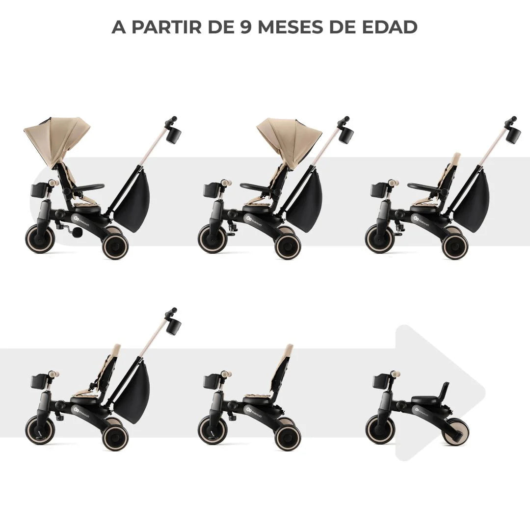 Triciclo Multifuncional JAZZ 6 en 1 Beige KinderKraft