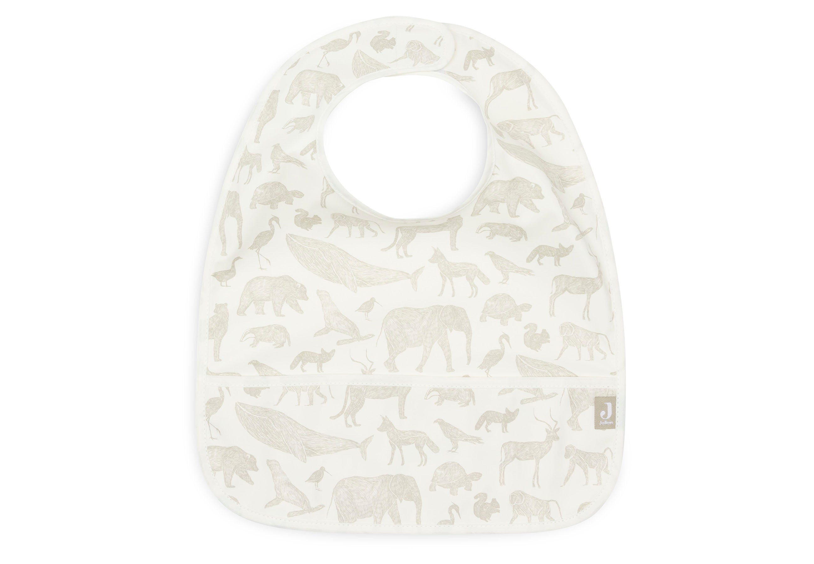 Pack 2 Baberos impermeables Animals Olive Green Jollein
