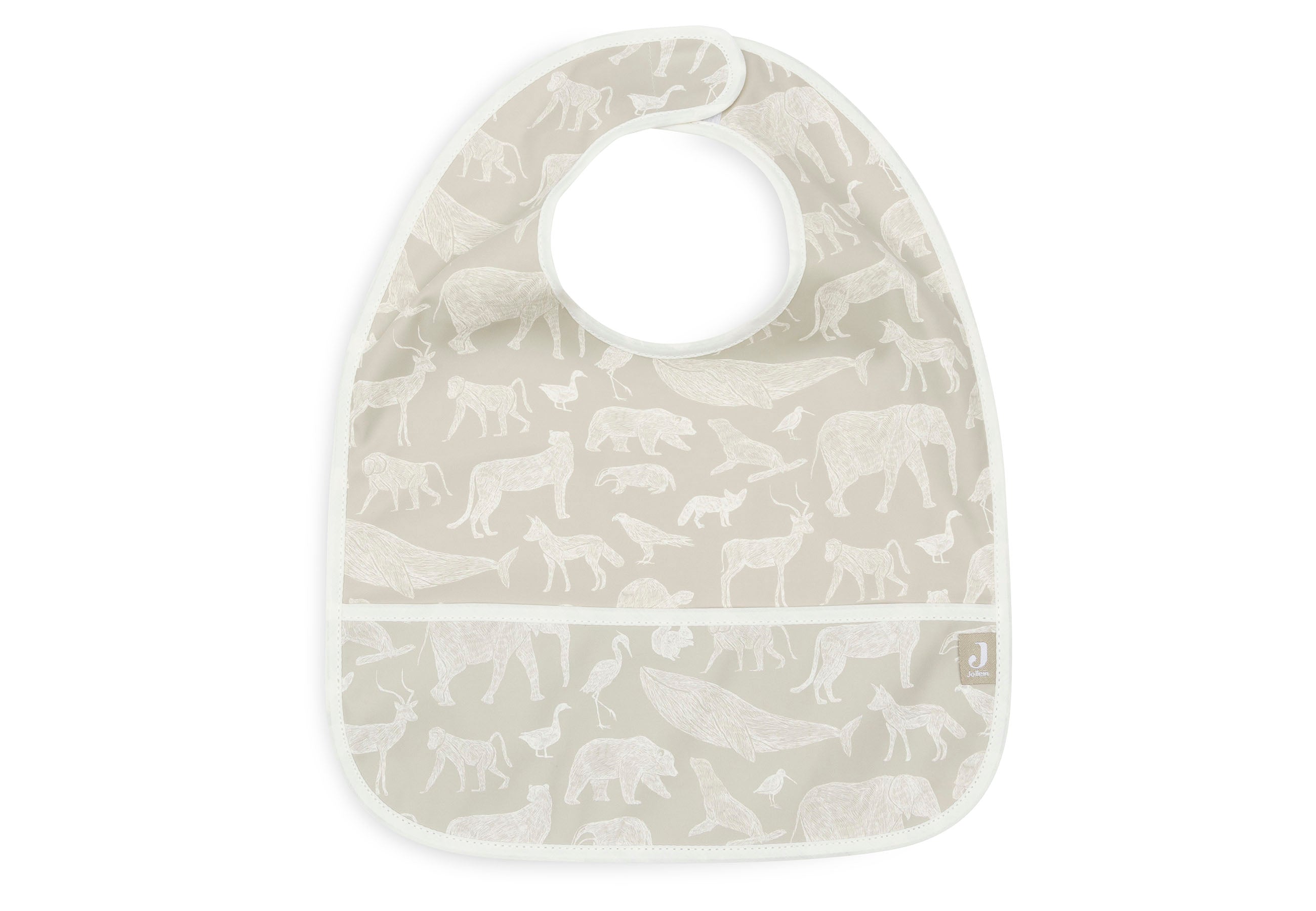 Pack 2 Baberos impermeables Animals Olive Green Jollein