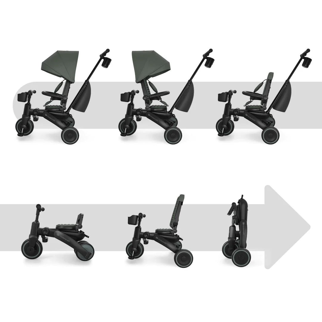 Triciclo evolutivo 6 en 1 Jazz 3 Green KinderKraft