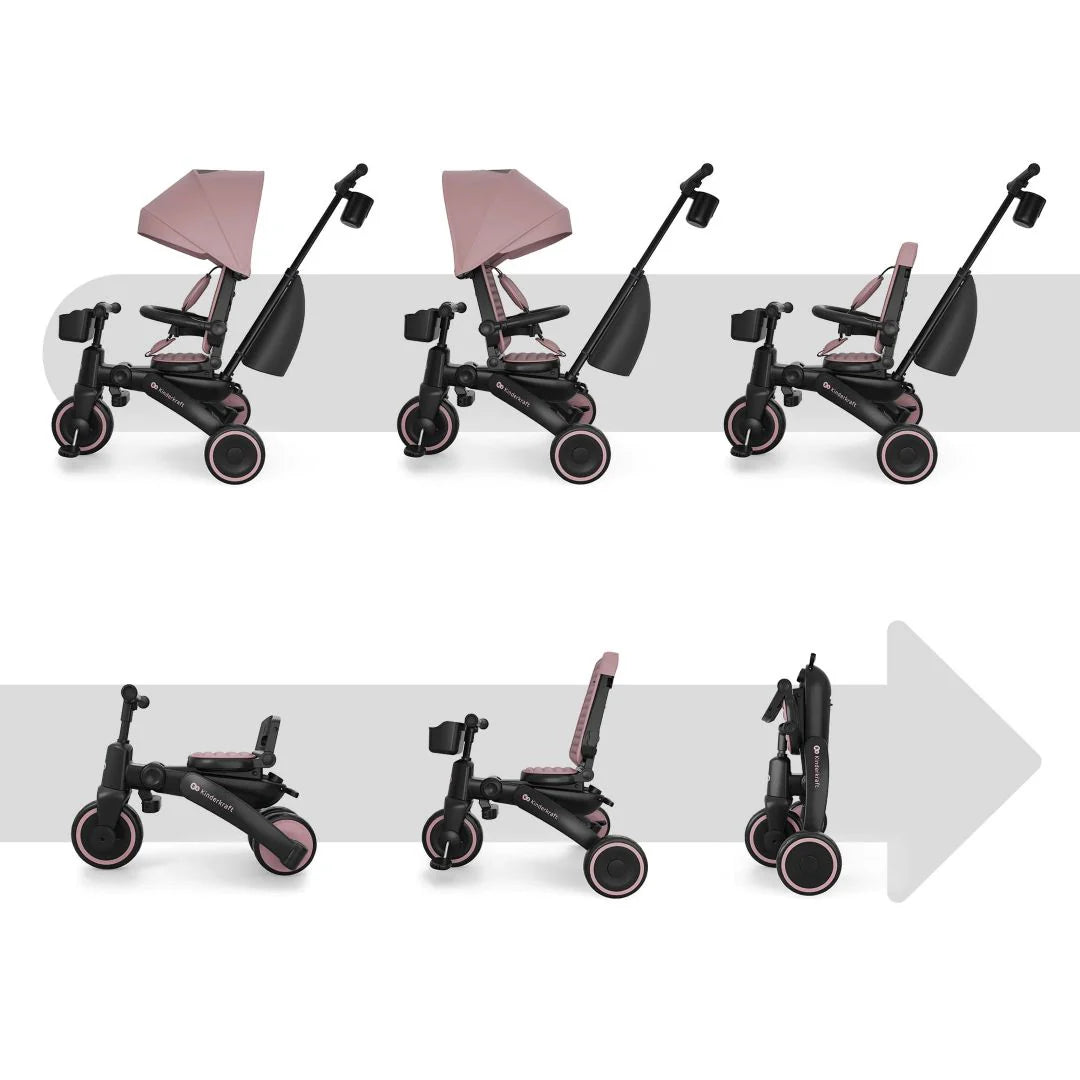 Triciclo evolutivo 6 en 1 Jazz 3 Pink KinderKraft
