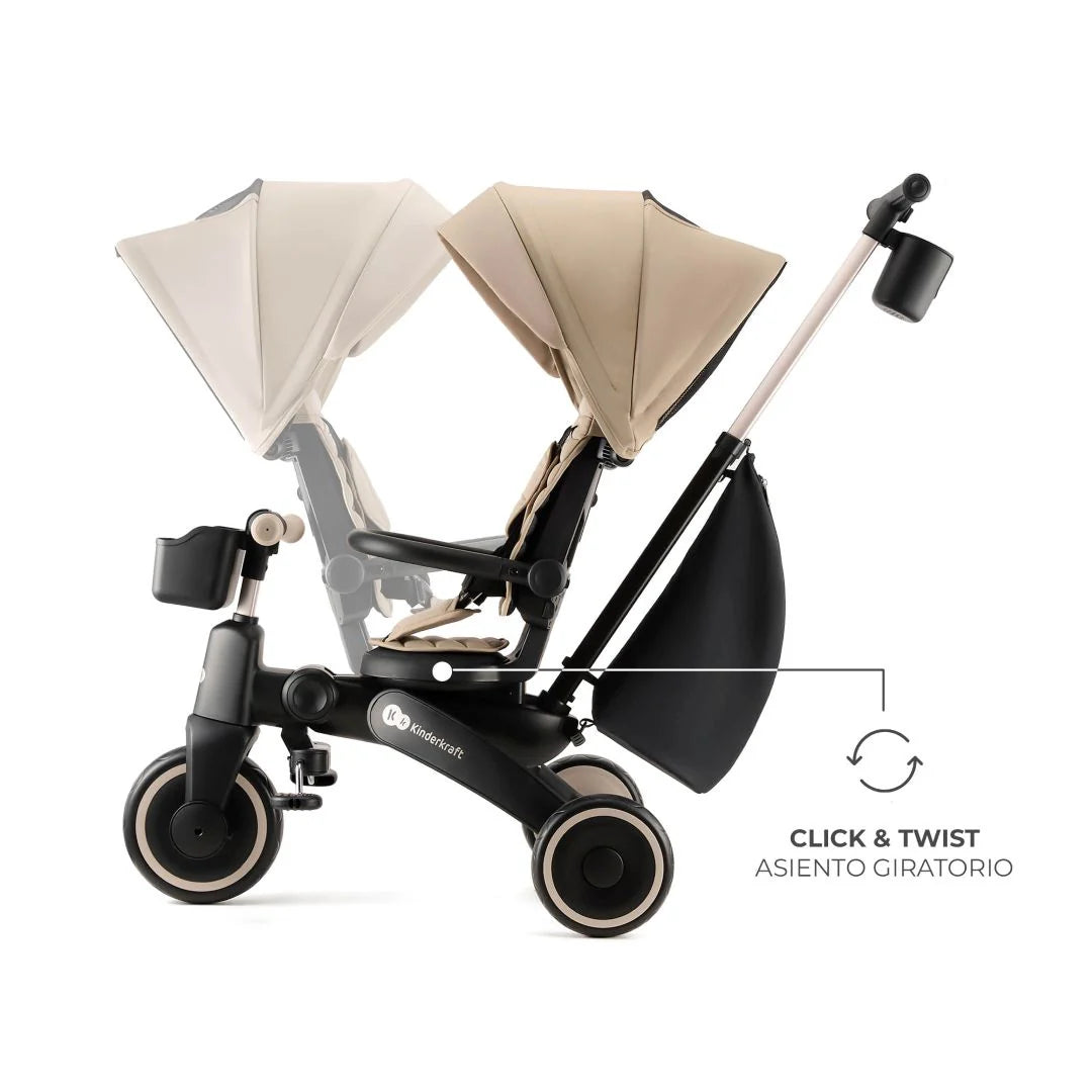 Triciclo Multifuncional JAZZ 6 en 1 Beige KinderKraft
