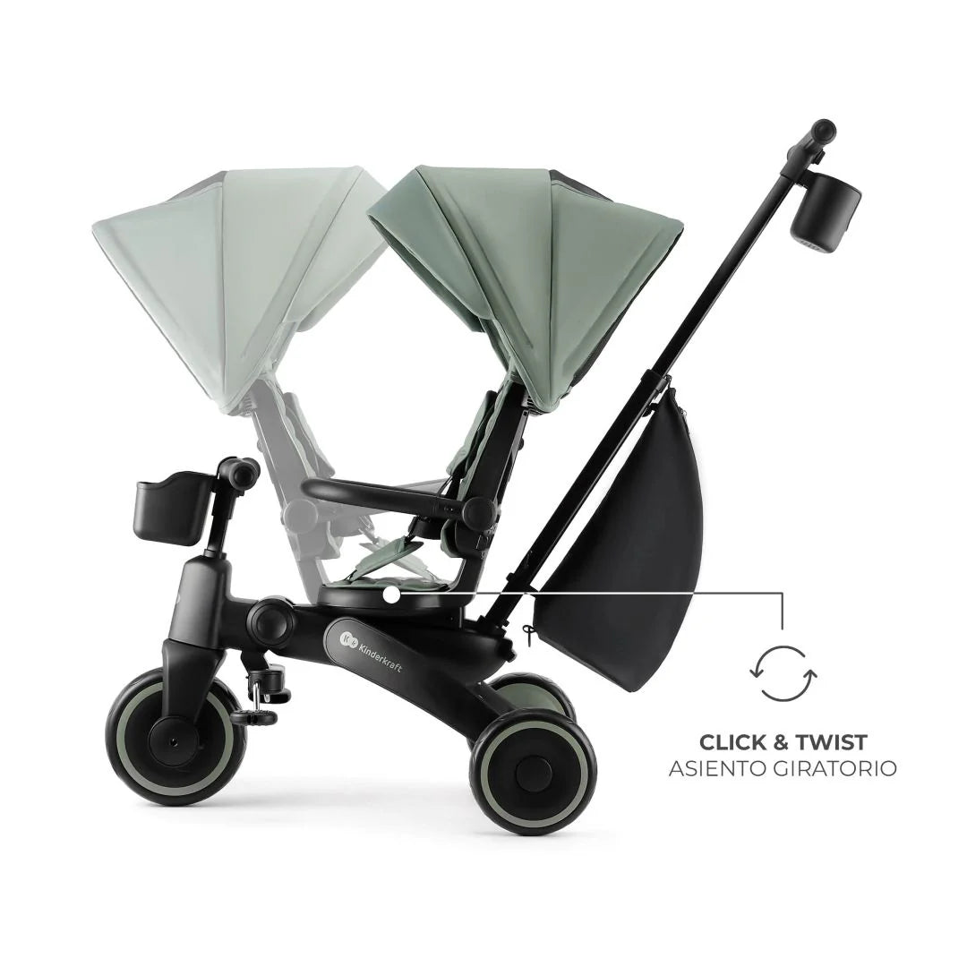 Triciclo Multifuncional JAZZ 6 en 1 Green KinderKraft