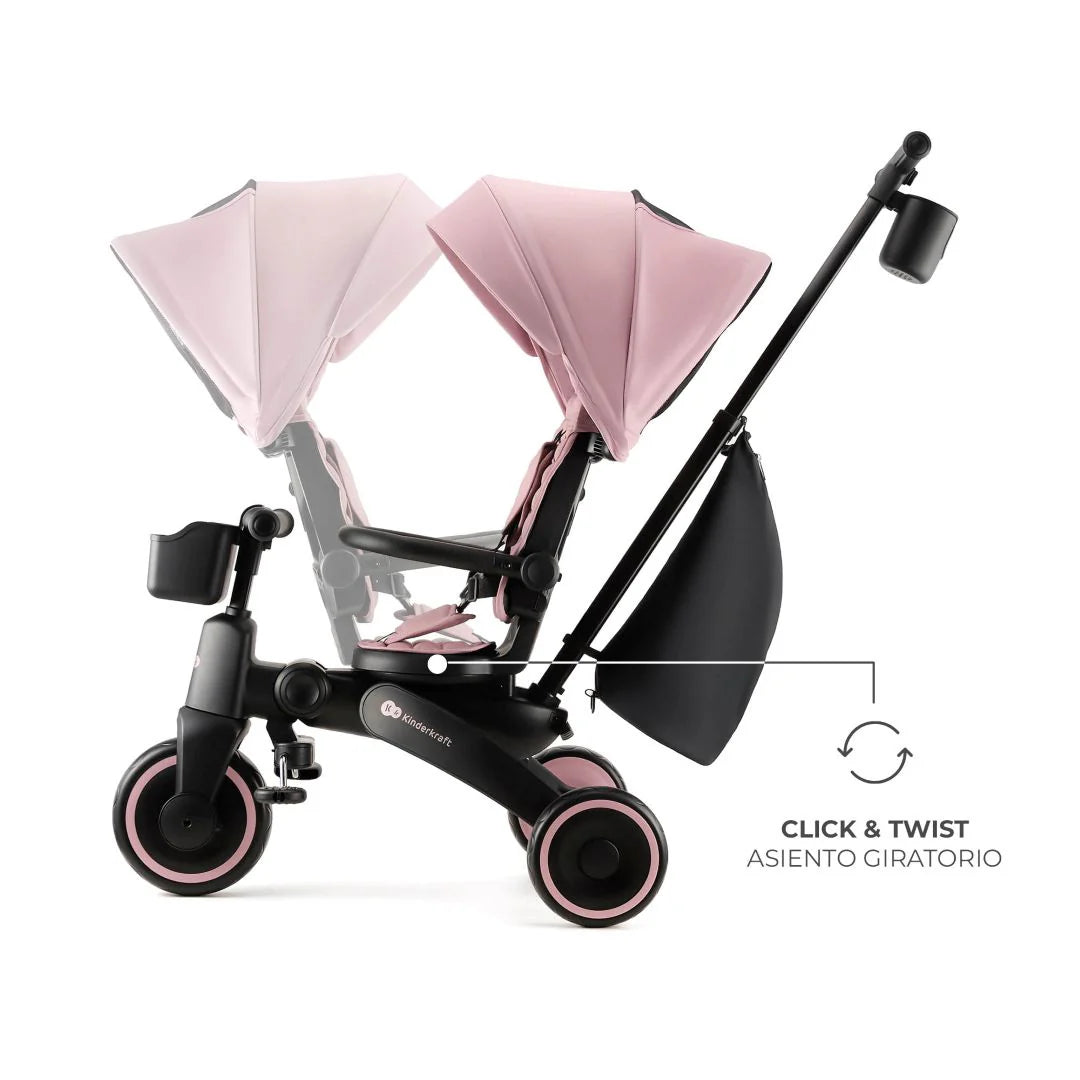 Triciclo Multifuncional JAZZ 6 en 1 Pink KinderKraft