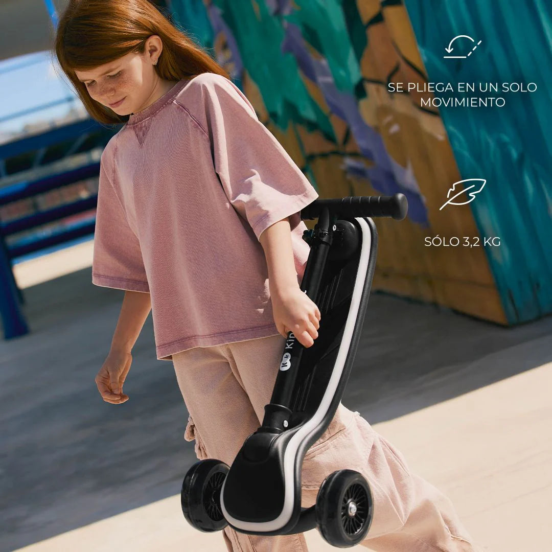 Scooter con luces LED Raket Black Kinderkraft