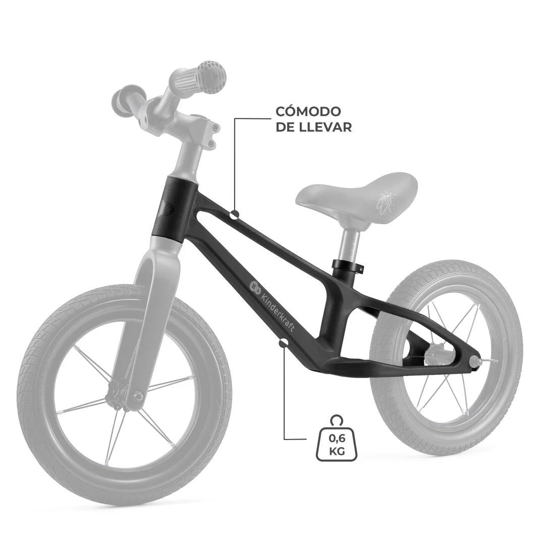 Bicicleta de equilibrio Eter Negro Kinderkraft