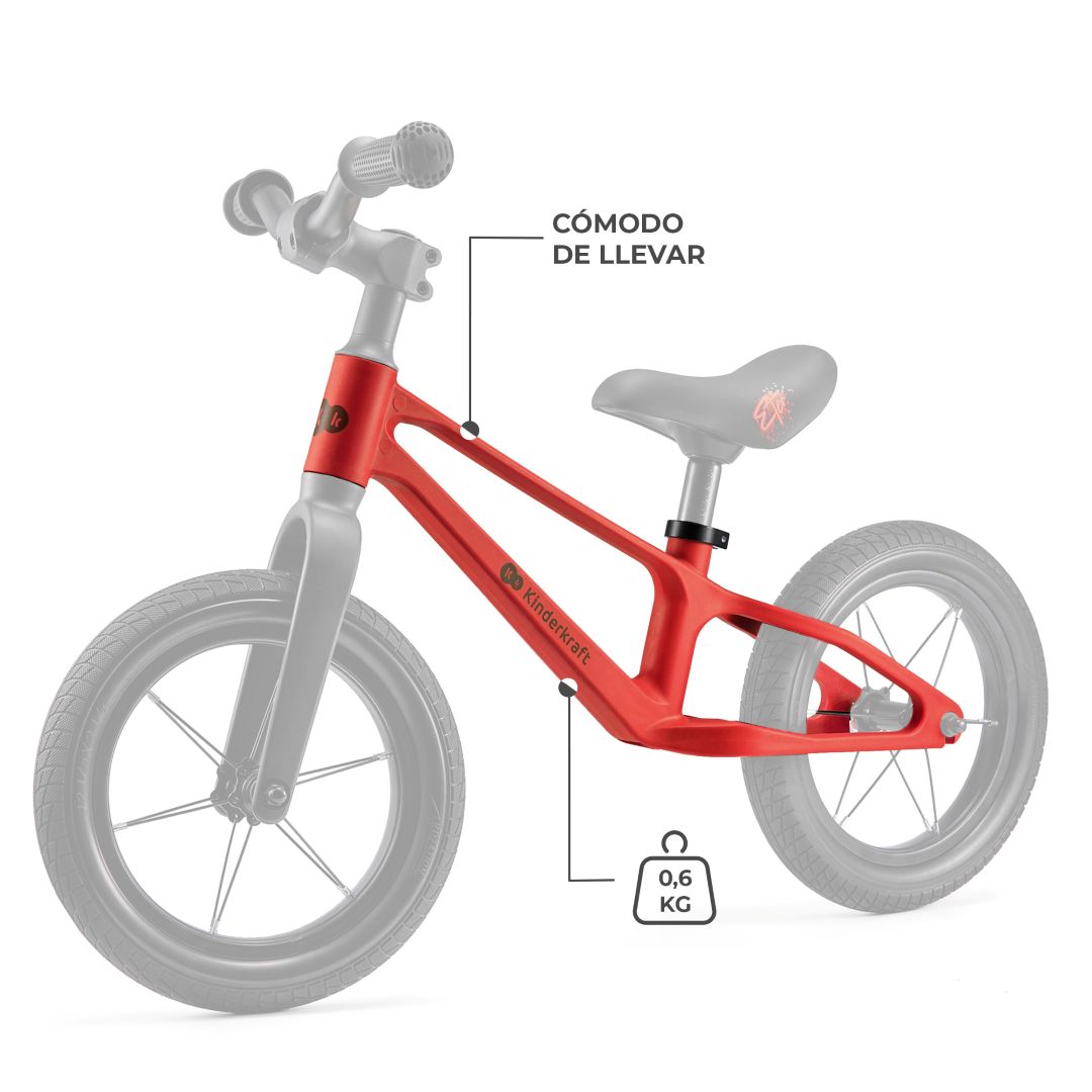 Bicicleta de equilibrio Eter Rojo Kinderkraft