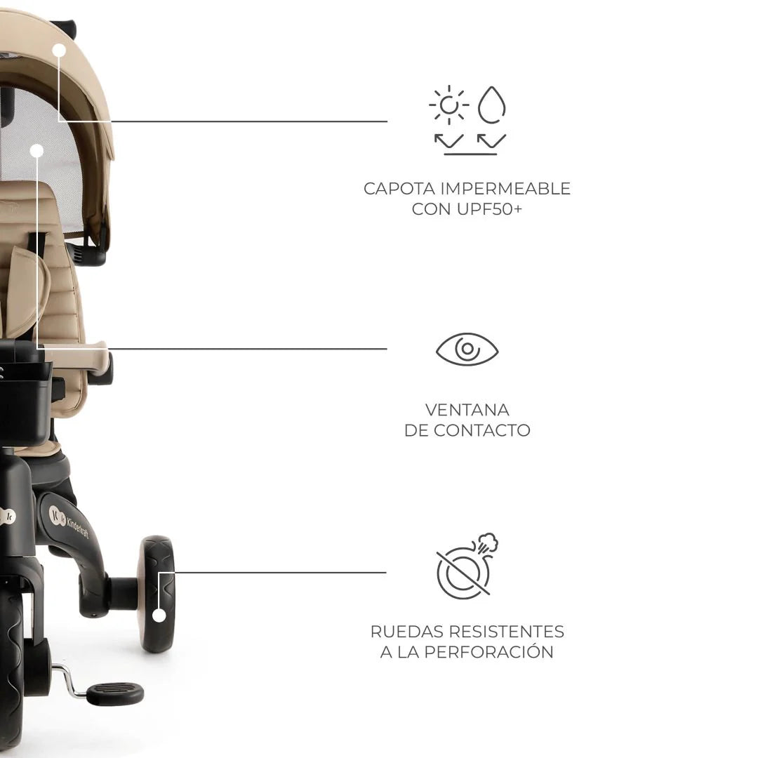 Triciclo Multifuncional JAZZ 6 en 1 Beige KinderKraft