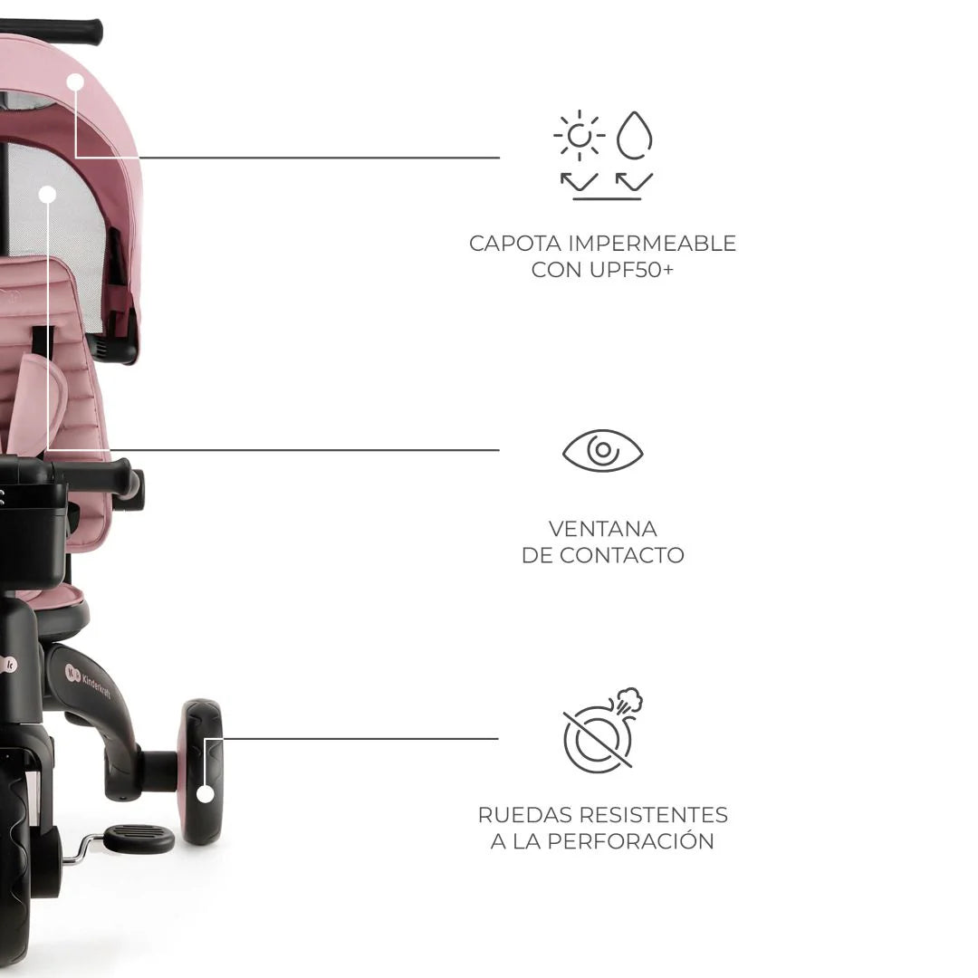 Triciclo Multifuncional JAZZ 6 en 1 Pink KinderKraft