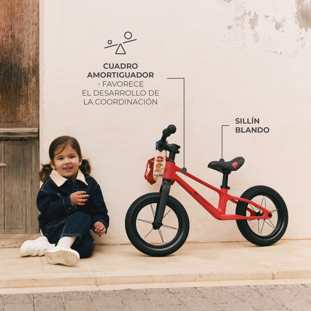 Bicicleta de equilibrio Eter Rojo Kinderkraft