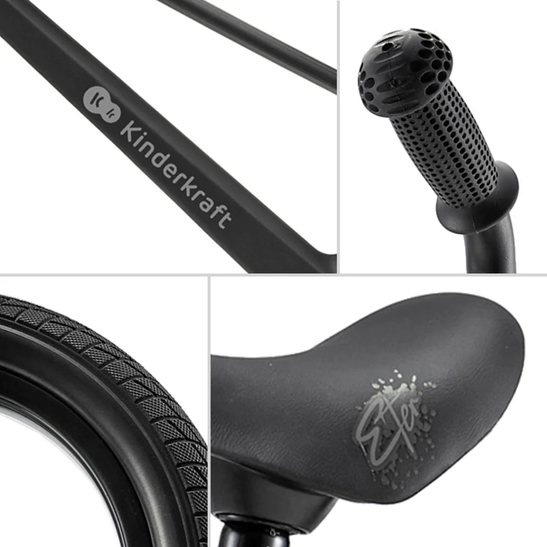 Bicicleta de equilibrio Eter Negro Kinderkraft