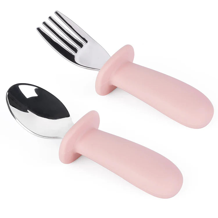 Set de Cuchara y Tenedor Rosa The Baby Nation