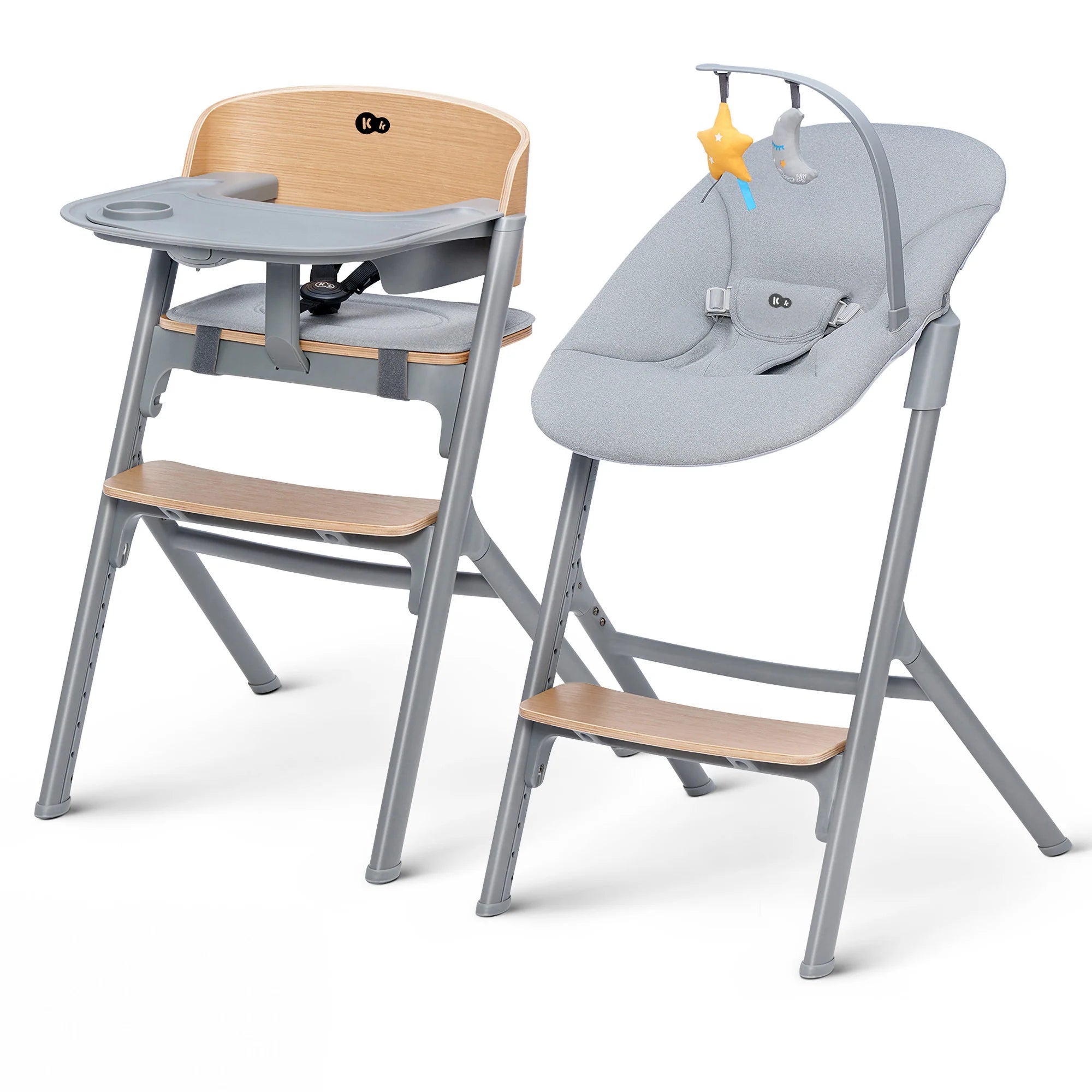 Silla de comer evolutiva LIVY 4 en 1 incluye silla mecedora Calmee KinderKraft