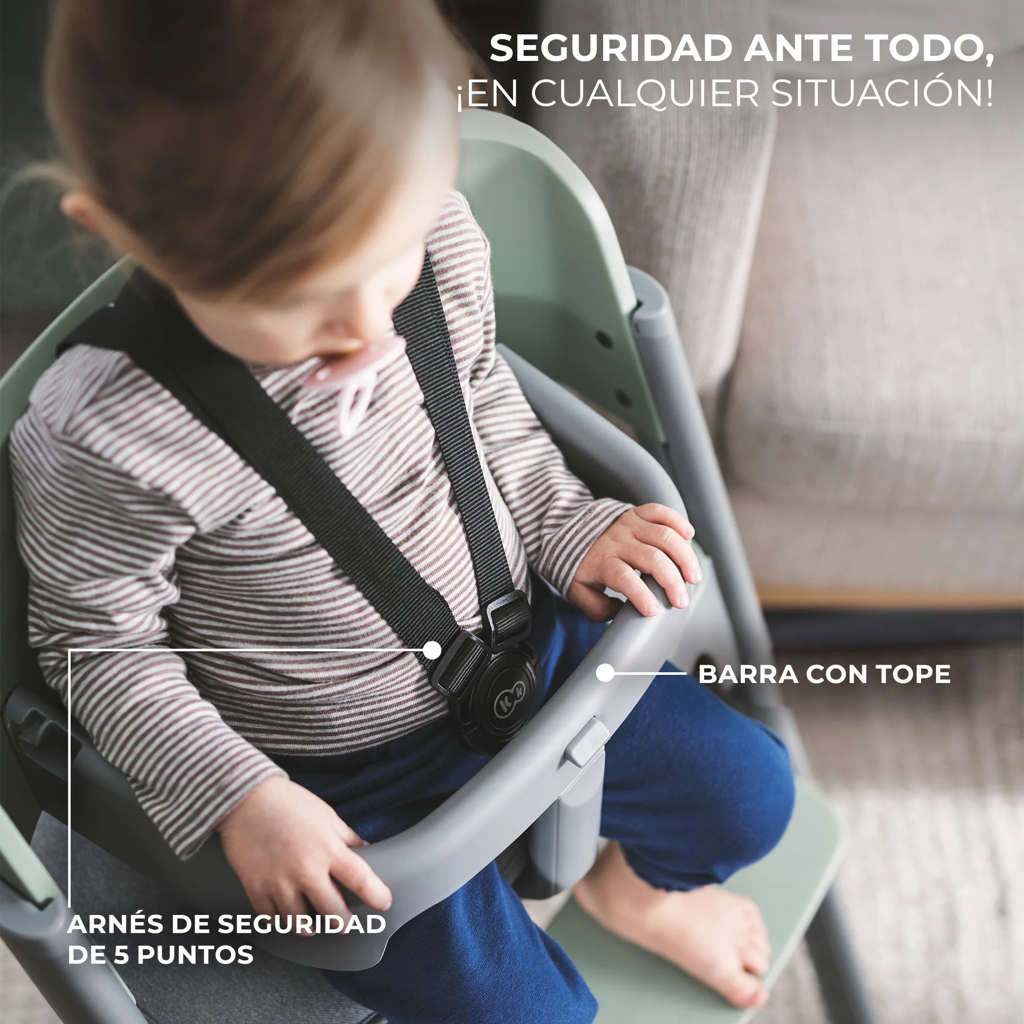 Silla de comer evolutiva LIVY 4 en 1 incluye silla mecedora Calmee KinderKraft