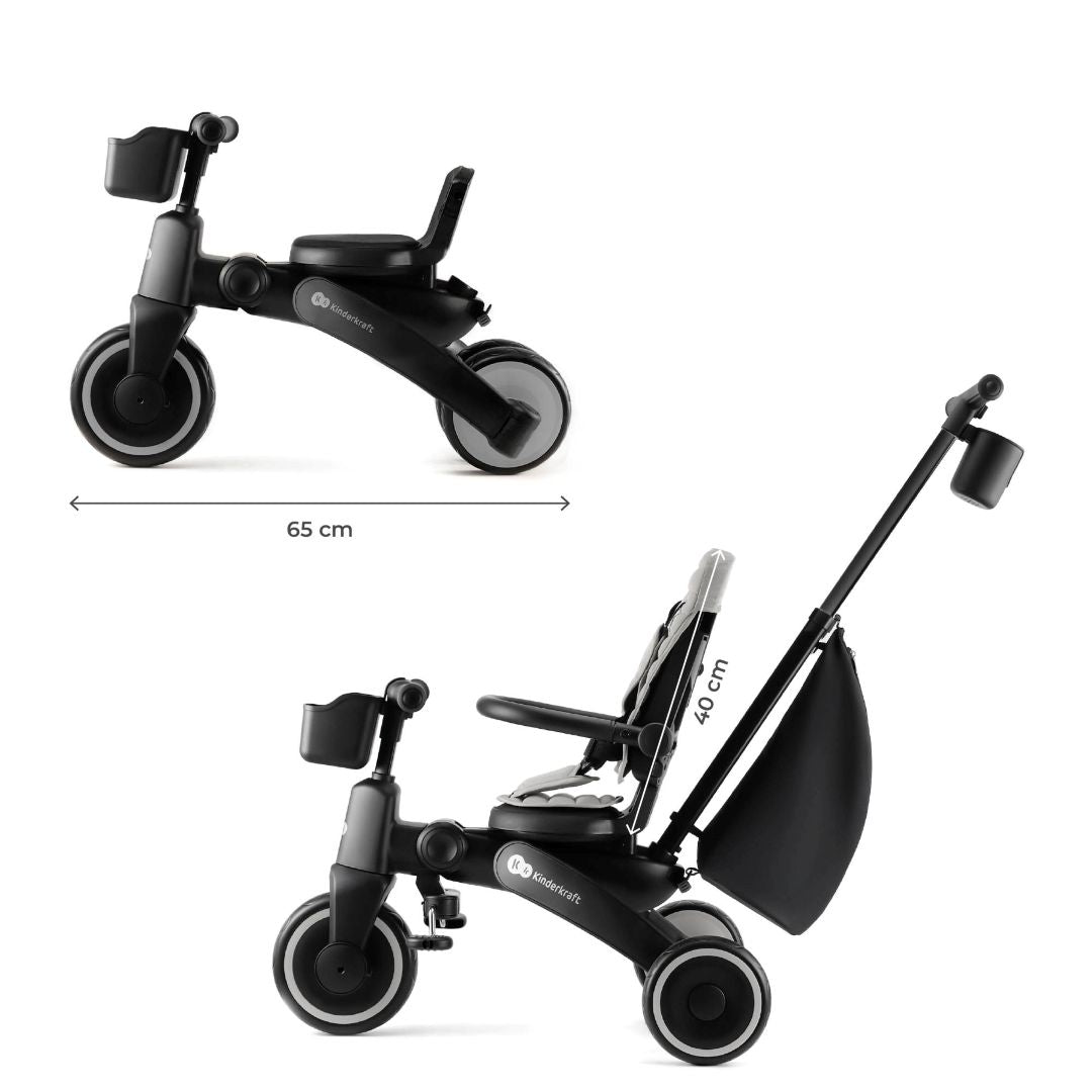 Triciclo Multifuncional JAZZ 6 en 1 Grey KinderKraft