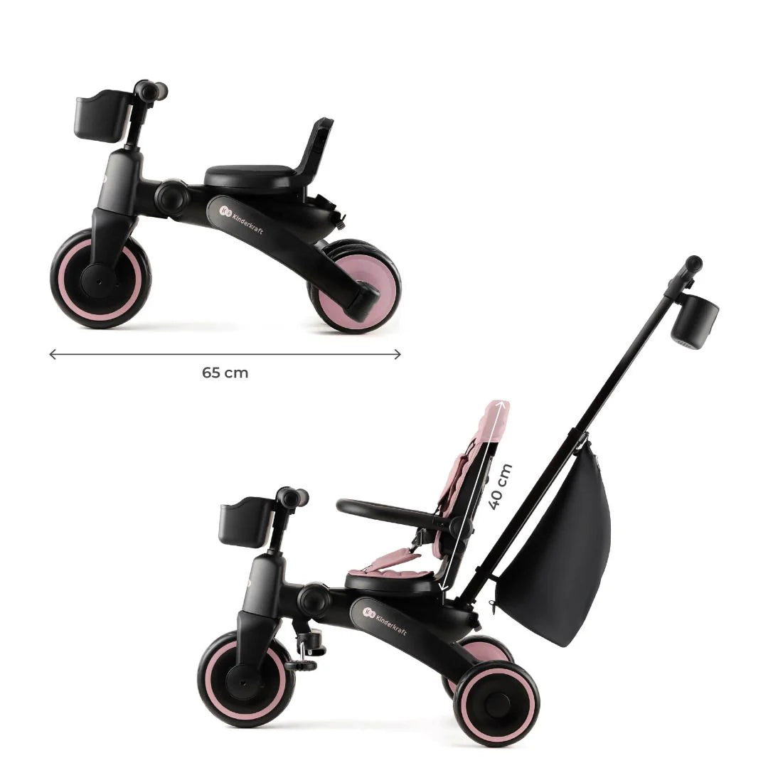 Triciclo Multifuncional JAZZ 6 en 1 Pink KinderKraft