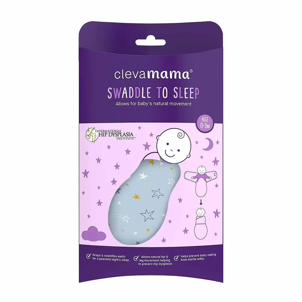 Manta de Arrullo Swaddle Celeste Clevamama