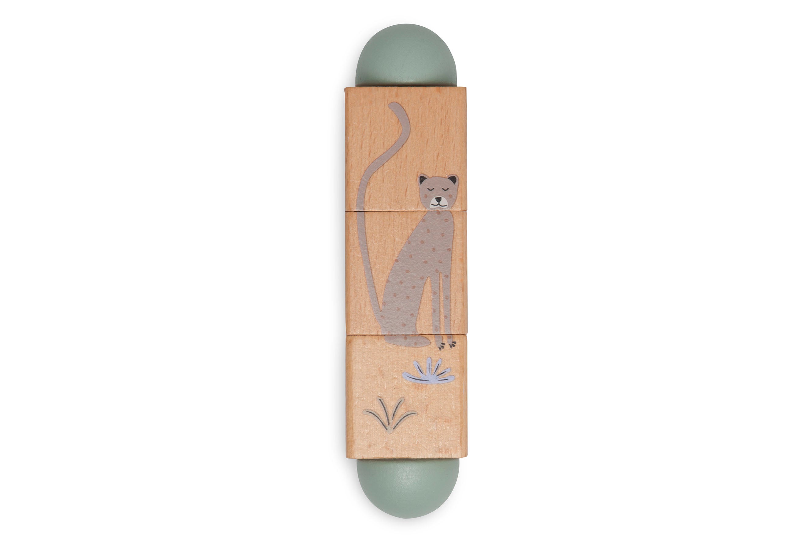 Cubos de madera giratorios Jungle Jambo Jollein