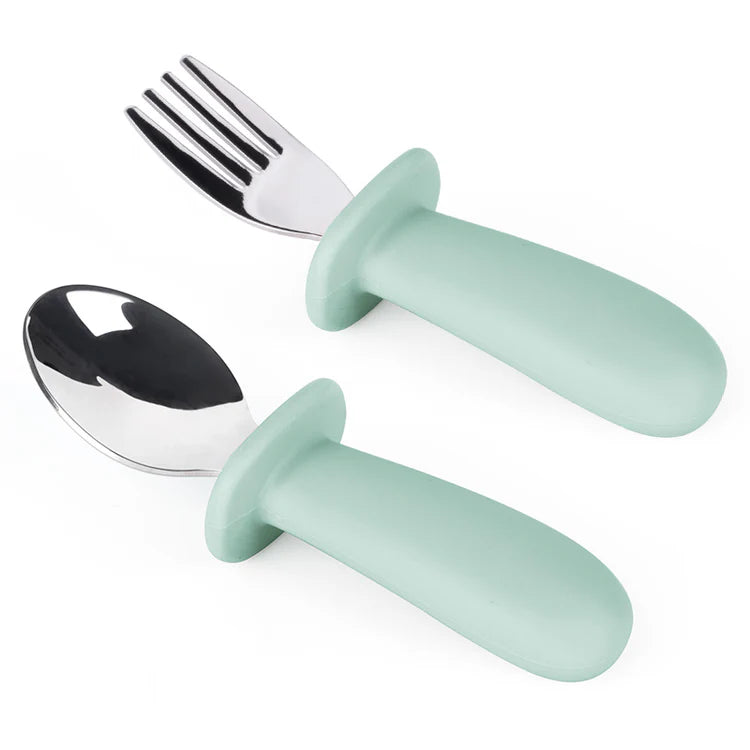 Set de Cuchara y Tenedor Verde The Baby Nation
