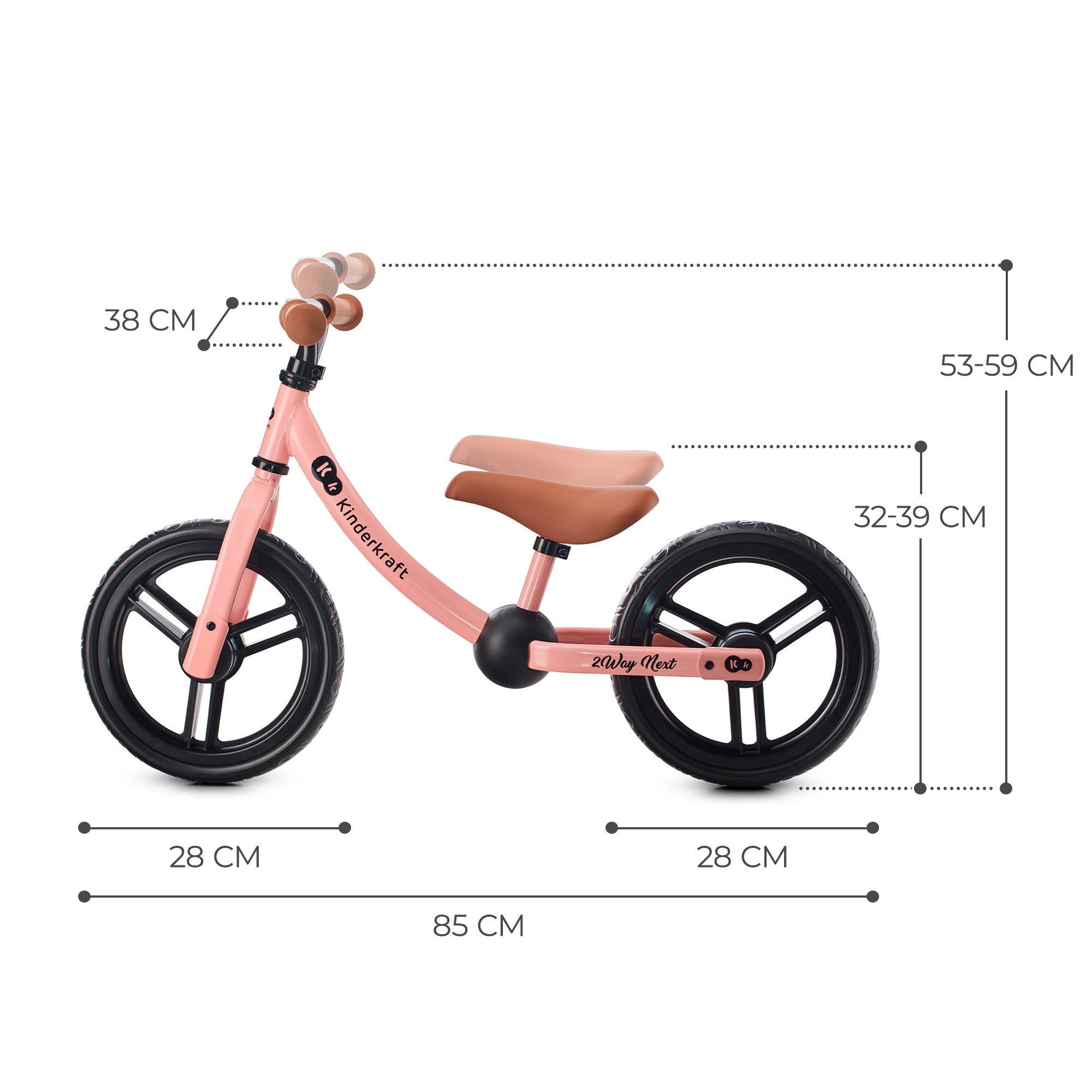 Bicicleta de Balance 2Way Nex Rose Pink KinderKraft