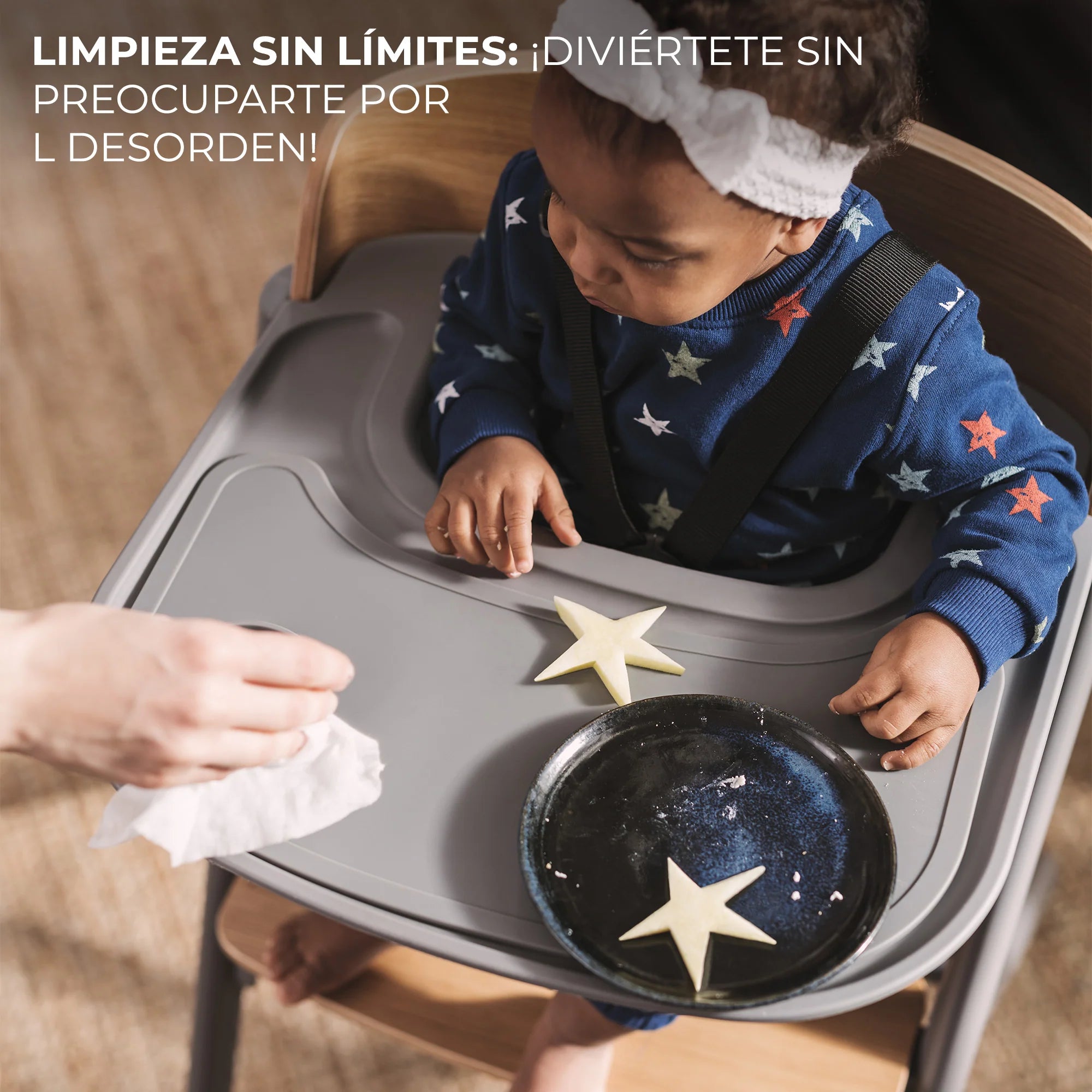Silla de comer evolutiva LIVY 4 en 1 incluye silla mecedora Calmee KinderKraft