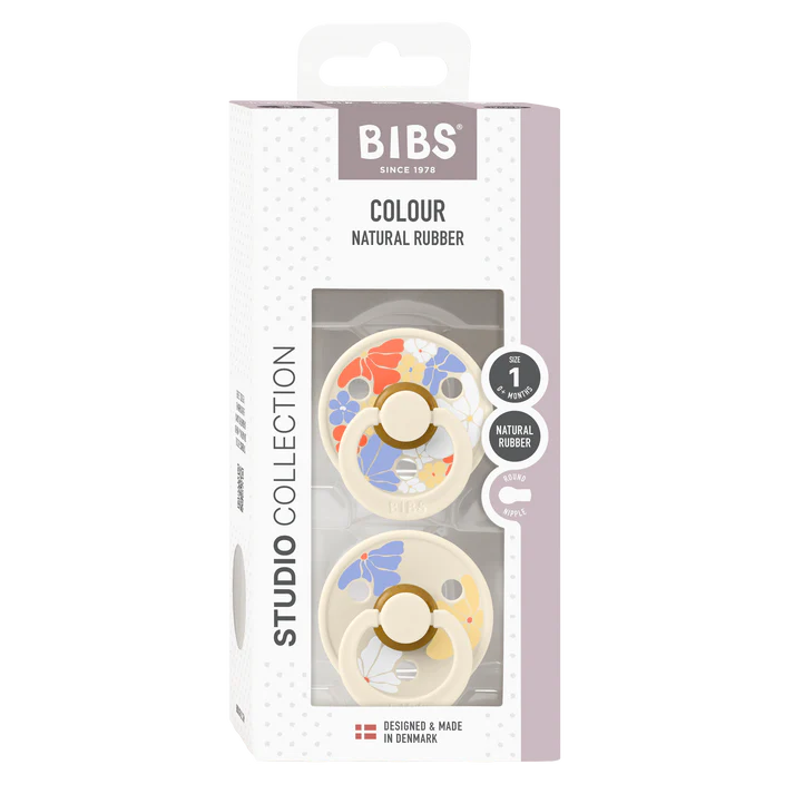 Chupete Bibs Colour STUDIO Redondo X2 | 0-6 Meses | Morning Bloom