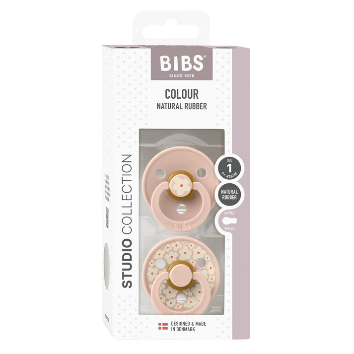 Chupete Bibs Colour STUDIO Redondo X2 | 0-6 Meses | Jasmine