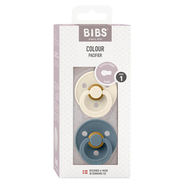 Chupete Bibs Colour x2 | 0-6 Meses | Ivory & Petrol