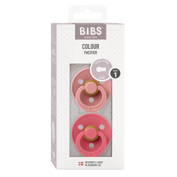 Chupete Bibs Colour x2 | 0-6 Meses | Dusty Pink & Coral