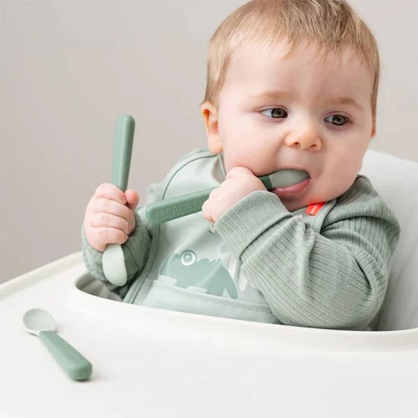 Set de 3 cucharas para bebés Verde Done By Deer