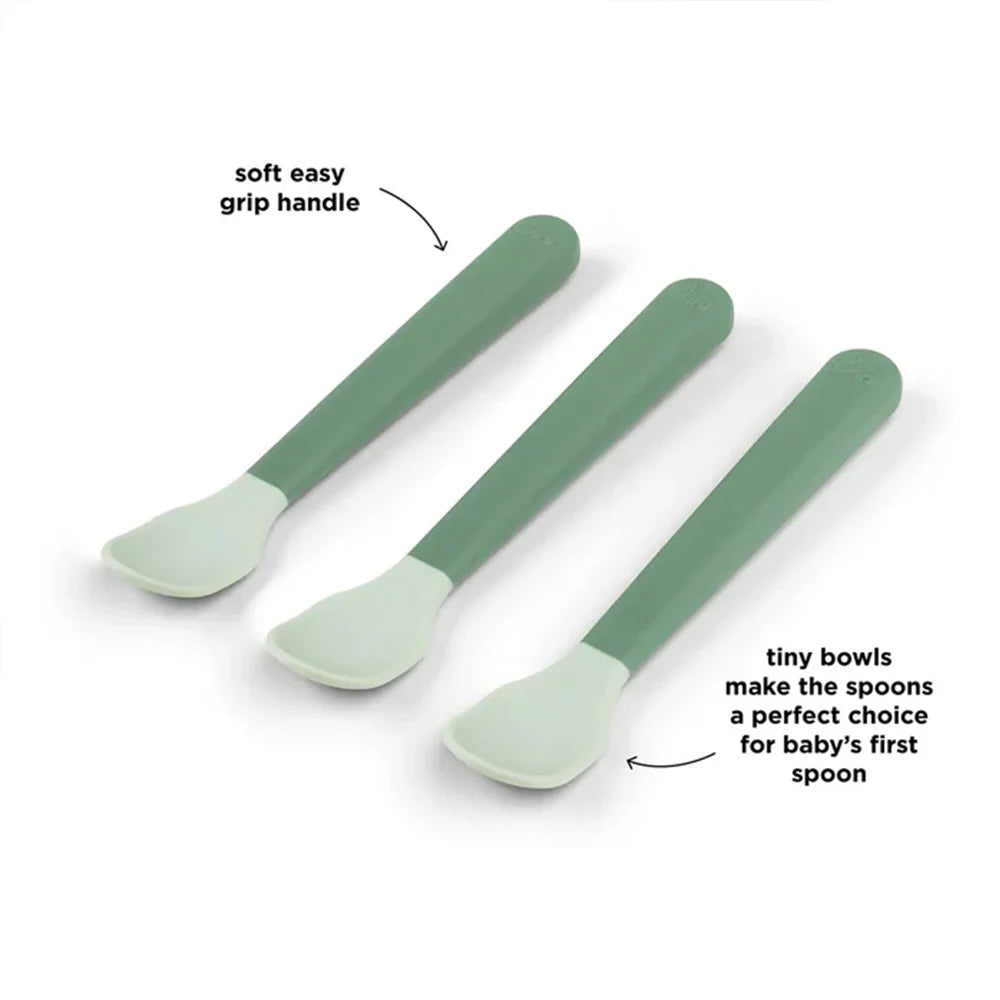 Set de 3 cucharas para bebés Verde Done By Deer