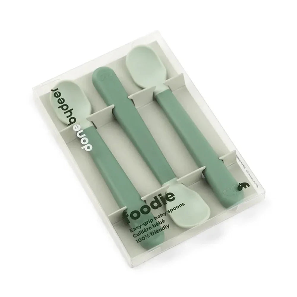 Set de 3 cucharas para bebés Verde Done By Deer