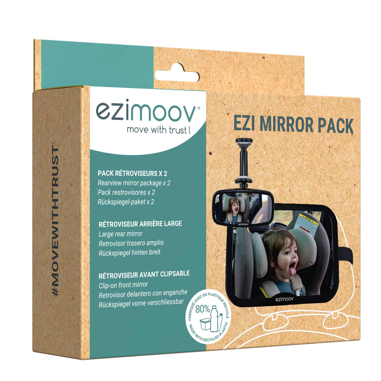 Pack De 2 Espejos De Bebé Para Auto Ezimoov