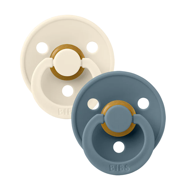 Chupete Bibs Colour Redondo x2 | 6-18 Meses | Ivory & Petrol