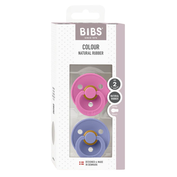 Chupete Bibs Colour x2 | 6-18 Meses | Bubblegum & Peri
