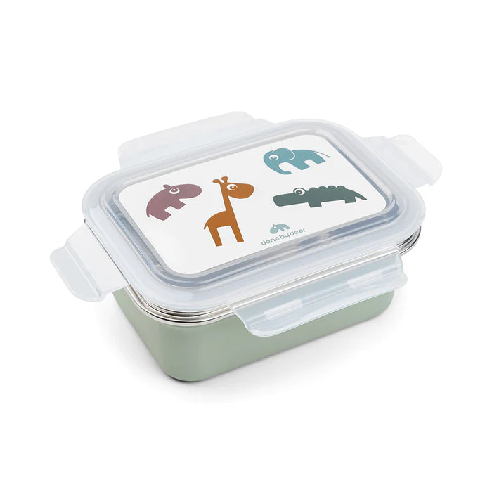 Caja Acero Inoxidable para almuerzo Deer Friends verde Done By Deer