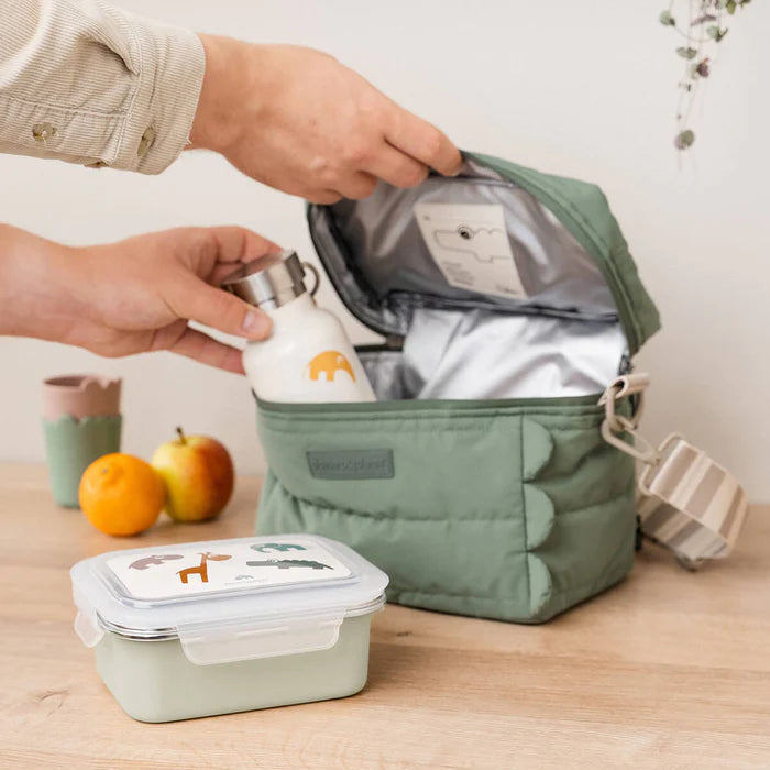 Caja Acero Inoxidable para almuerzo Deer Friends verde Done By Deer