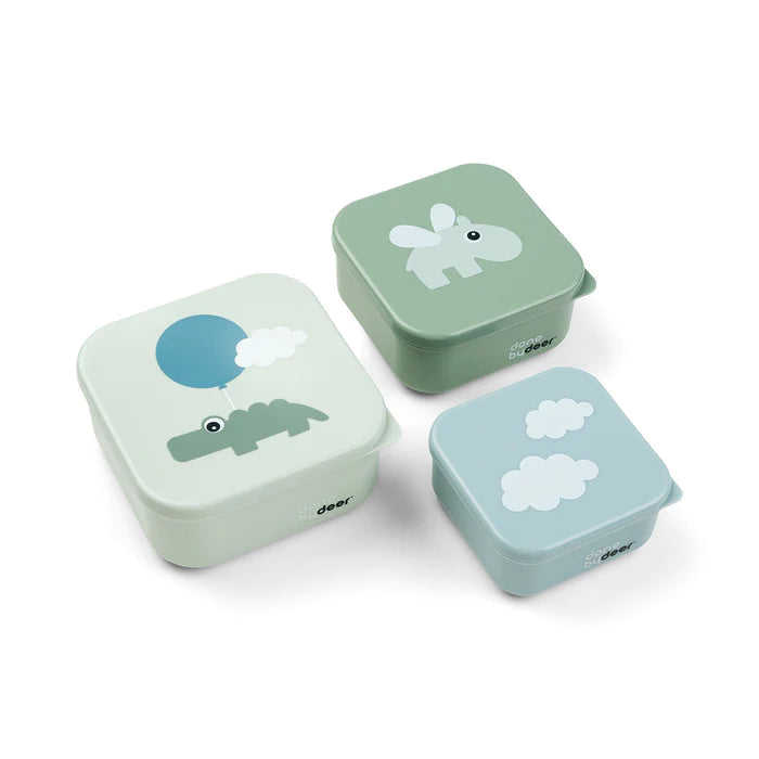 Set de 3 cajas para snack Nube Verde Azul Done By Deer