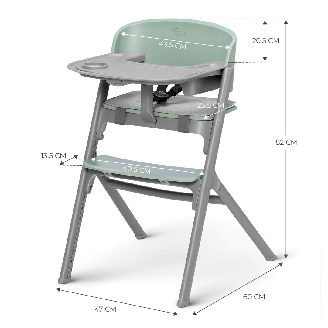 Silla de comer evolutiva LIVY 4 en 1 Olive Green incluye silla mecedora Calmee KinderKraft