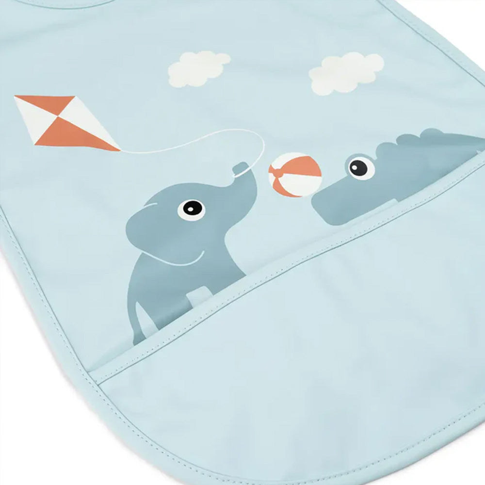 Babero con Velcro Playground azul Done By Deer